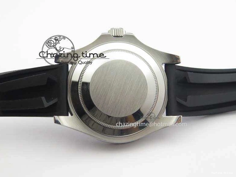 0418 ModernLook Yacht-Master 116655 SS JF Best Edition Ceramic Bezel On Rubber Strap SA 3850